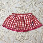 Vintage 1990s Gymboree Baby Girl 12-18 Months Red Plaid Apple Bloomers Skirt