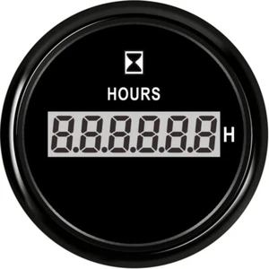 52mm/2-1/16" black timing hour meter for car truck marine boat universal red led - Bild 1 von 6