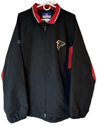 Jaqueta de chuva Reebok NFL Team Apparel Atlanta Falcons corta-vento masculina náilon médio - Imagem 1 de 4