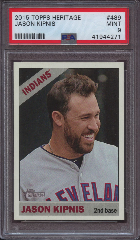 2015 Topps Heritage 489 Jason Kipnis PSA 9 Mint - Image 1 of 1