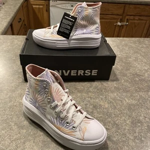 Converse Chuck Taylor All Star Move floreali hi top platform donna taglia 8 - nuove - Foto 1 di 8