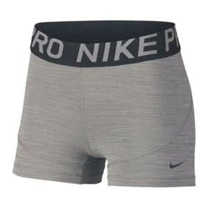 Nike Pro Women's 3" Dri-FIT Training Compression Shorts Gray Size M L CZ6493-056 - Picture 1 of 2