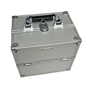 FRENESSA Makeup Train Case Portable Cosmetic Box Organizer Storage 4 Trays Alumi - Picture 1 of 11