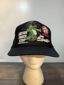 VINTAGE TRUCKER SNAPBACK HAT GATOR TRUCK STOP TEXACO VERO BEACH FL - Picture 1 of 4