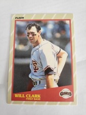 1989 Fleer Superstars #8 Will Clark SF Giants (Rangers Orioles Cards)