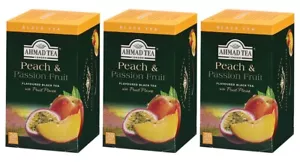 Paquete de 3 - té negro melocotón y maracuyá Ahmad 20 quilates - Imagen 1 de 4