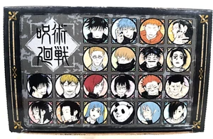 BOX OF 20 JUJUTSU KAISEN YUTA NOBARA YUJI MEGUMI KENTO CHARACTERS PIN BADGE - Picture 1 of 14
