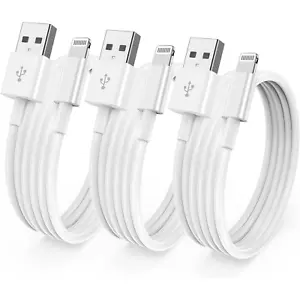 3 x iPhone Charger Fast For Apple Cable USB Lead 5 6 7 8 X XS XR SE 11 12 13 14 - Picture 1 of 6