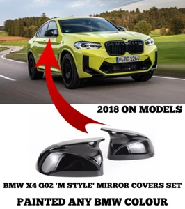 BMW X4 G02 M JUEGO DE CUBIERTAS DE ESPEJO ESTILO 2018 EN COLOR BMW PINTADO A JUEGO - Imagen 1 de 6