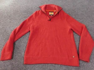 Hugo Boss Orange Label Sweater XL Extra Large Red 1/4 zip mens stretch pullover - Picture 1 of 13