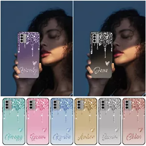 Chic Glitter Printed Phone Case Custom Name Cover For Nokia C32 C12 C21 Plus X10 - Picture 1 of 86