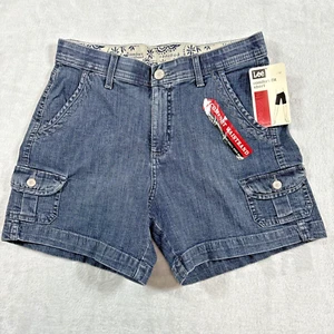 Lee Damen Komfort Bund Shorts Stretch Denim Gr. 6 Medium 6 Taschen Neu mit Etikett NEU - Bild 1 von 22