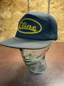 Vintage Cline Trucker Hat Black Adjustable - Picture 1 of 7