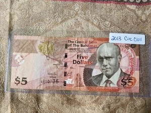 Bahamas 5 Dollars 2013 zirkuliert - C1011 Zoll inkl - Bild 1 von 2