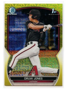 2023 Bowman Chrome 1st Druw Jones Yellow Mojo Mega Box /75 BCP25 Diamondbacks - Picture 1 of 2