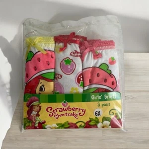 3 Strawberry Shortcake Girls Briefs Size 6X Panties Underwear American Greetings - Picture 1 of 4
