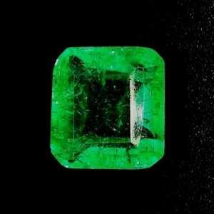 4.90 Cts Natural Color Enhanced Zambian Green Emerald Octagon Certified Gemstone - Picture 1 of 2