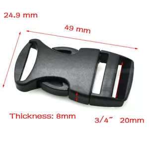10Pcs/pack Plastic Contoured Side Release Buckles Plastic buckle Belt buckle - Picture 1 of 8