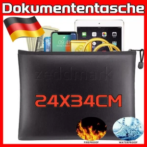 Feuerfeste Dokumententasche Geldkassette Feuersichere feuerfest Wasserdicht Safe - Bild 1 von 15