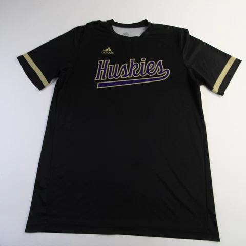 Washington Huskies adidas Short Sleeve Shirt Men's Black/Gold Used Cover