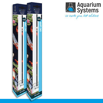 Aquarium Systems 2 X Ultra Clear Uvc Lampe 2G11 36 Watt • 36.95€