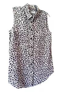 ***EQUIPMENT Gr. S Seide Animalprint TOP grau!! - Bild 1 von 5