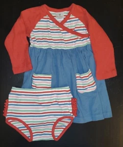Hanna Andersson 80 cm Regenbogenkleid & Bloomers - Bild 1 von 8