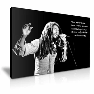 Bob Marley Musik ikonisches Zitat Leinwand moderner Kunstdruck ~ 5 Größen zur Auswahl - Bild 1 von 12
