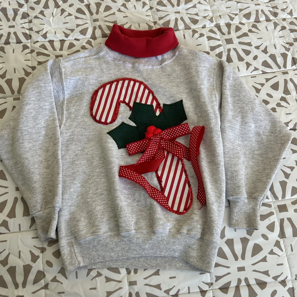 Sudadera De Colección Sunbelt Navidad Imitación Cuello Alto Talla 10 Juvenil Hecha en EE. UU. Foto 1 de 4