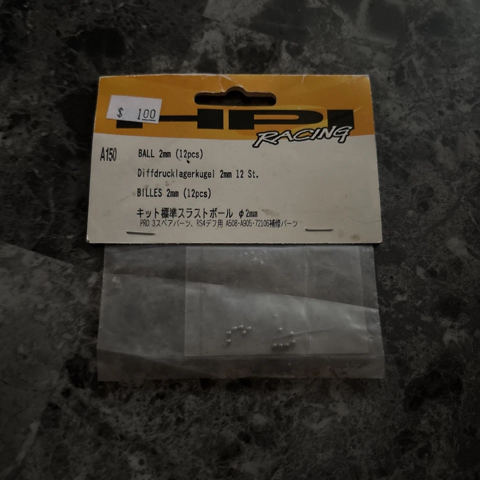 (B2) Vintage HPI RC Racing 2mm Diff Balls Polished Steel Silver (12) A150 - Image 1 of 1