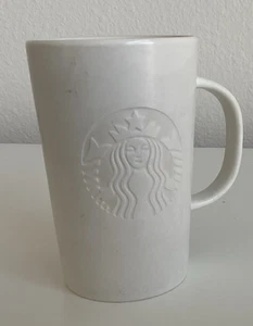 Taza Starbucks Sirena blanca logotipo en relieve 12 oz 2014 - Imagen 1 de 4