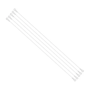 Cable de cordón de 5 mm x 8 cm, 5 piezas ojales de acero inoxidable cuerda de alambre terminada blanca - Imagen 1 de 7