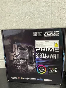 ASUS Prime B550M-A WiFi II AMD AM4 (3rd Gen Ryzen) Micro ATX Motherboard (PCIe - Picture 1 of 3