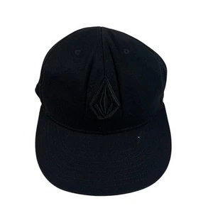 Volcom Stone Mesh Trucker Hat Black Fitted 7 1/4 - 7 5/8 - Picture 1 of 6