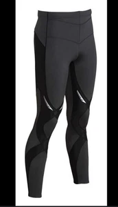CW-X Black StabilyX Joint Support Compression Tights Men’s S #225809A Core Knees - Picture 1 of 9