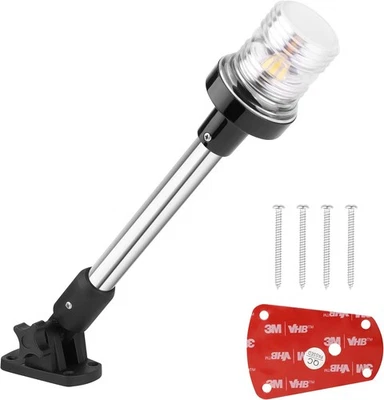 Luces de popa para barcos, luz de anclaje plegable de 12 pulgadas 180° IP67 luz de navegación Foto 1 de 4