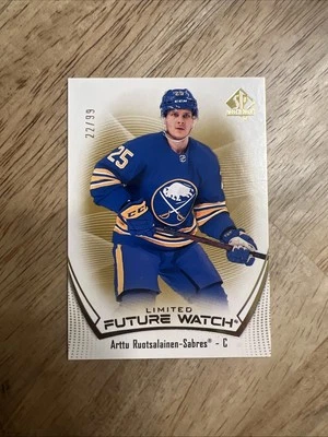 Arttu Ruotsalainen 2021-22 Upper Deck Sp Authentic Limited Future Watch Gold /99 - Image 1 of 2