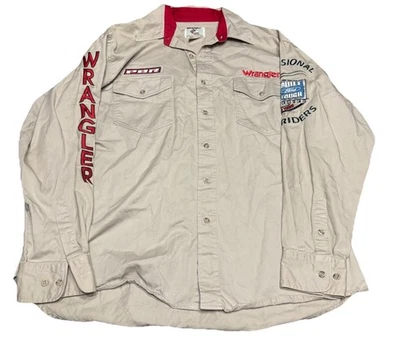 Camisa de vaquero PBR Built Ford Tough Series Wrangler para hombre XL Rodeo Bull Rider de colección Foto 1 de 4