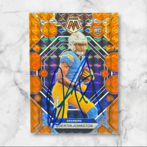 Quentin Johnston Signed 2023 Mosaic Orange Refractor Rookie RC Auto Chargers - Picture 1 of 1