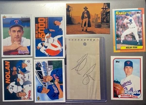 Nolan Ryan Corte Automático con LOTE de 7 Tarjetas - Texas Rangers Autógrafo en Persona Salón de la Fama - Imagen 1 de 1