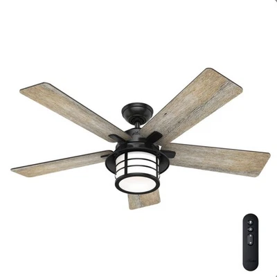 Hunter 59581 Lantern Bay 54” Ventilador de techo Luz LED Control remoto Interior/Exterior Nuevo en caja Foto 1 de 4