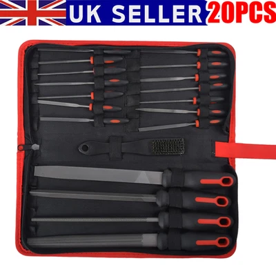 20 PCS Metal Hand & Needle File Tool Set Large & Fine Micro Steel Files T10-Spec - Image 1 of 4