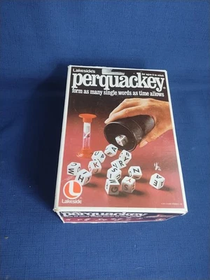 Perquackey Game Lakeside 1975 Complete Dice Word Game. Alphabet Word Game - Image 1 of 3