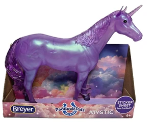 Breyer Paddock Pals UNICORN CRYSTALLINE LINE Mystic Purple w Sticker Sheet - Picture 1 of 3