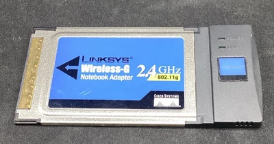 Linksys Wireless-G 2.4GHz Notebook Adapter PCMCIA WPC54G v2 802.11g, ships free - Image 1 of 3