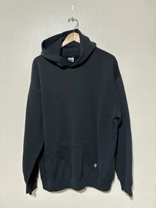 Sudadera con Capucha Russell Athletic Para Hombre XLT Negra Pullover Hecha en EE. UU. De Colección Y2K 24x31 - Imagen 1 de 6