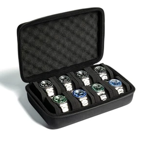 AUKURA 8 Slots Uhrenetui, harte Uhrenaufbewahrungsbox, harte Uhrenbox, gepolsterte ca... - Bild 1 von 5