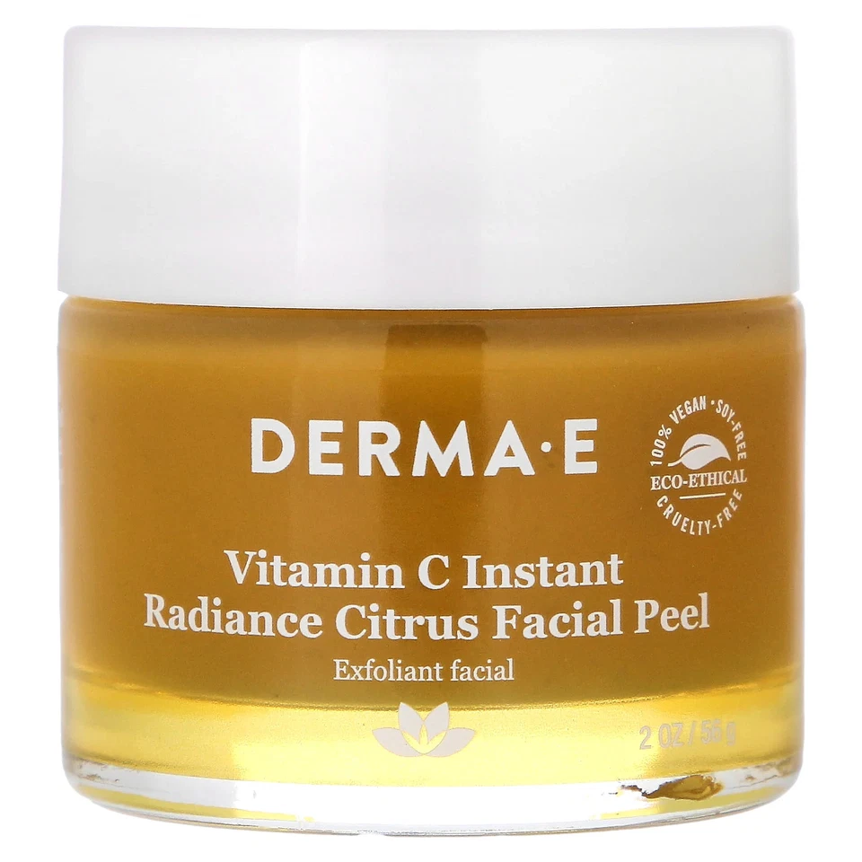Derma E Vitamin C Instant Radiance Citrus Facial Peel Full Size 2oz