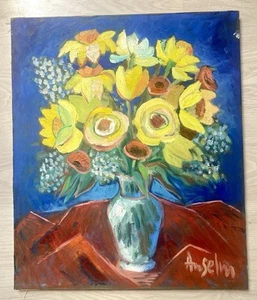 Unikat Fred Anselm , Öl auf Leinwand , studierte bei Emil Nolde in Paris, - Bild 1 von 5