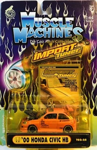 Muscle Machines Die Cast Car Adult Collectible ‘00 Honda Civic HB 1:64 Scale - Picture 1 of 6